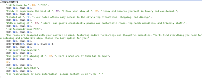 Excel formula for automation by ChatGPT