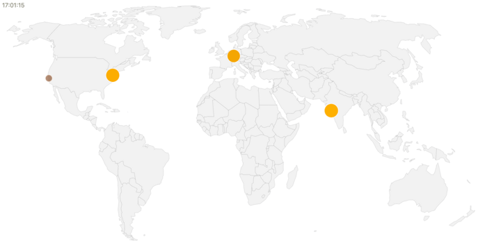 The locations of the new servers