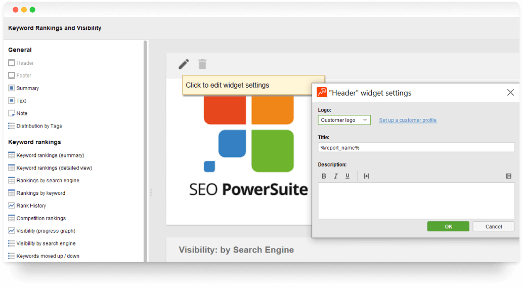 edit white label report templates