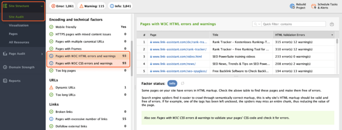 W3C errors