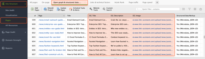 Open graph entities