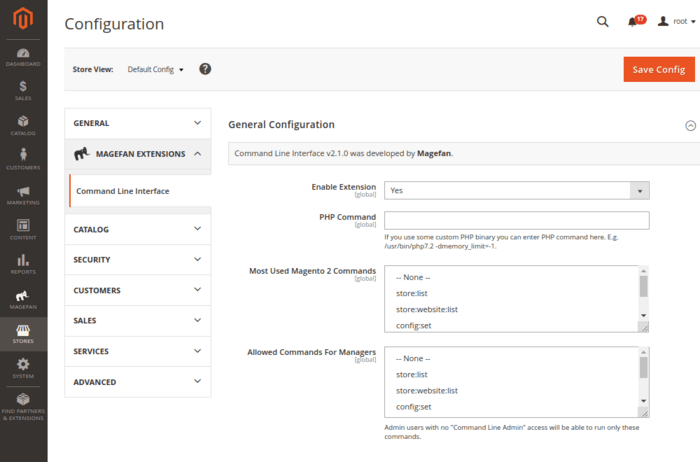 Adobe Commerce (Magento) interface