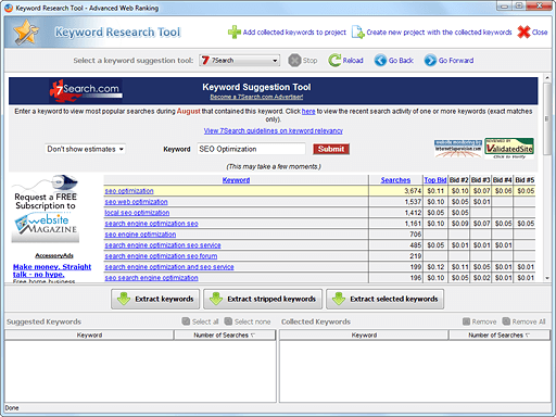 Advanced Web Ranking Keyword Research Tool