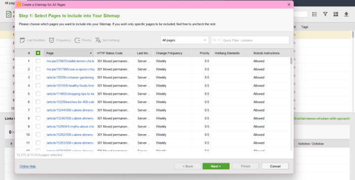 generating sitemap with WebSite Auditor