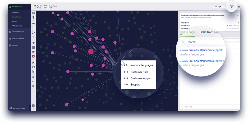 Verwenden Sie Filter, um Sitemaps für verschiedene Verzeichnisse zu erstellen