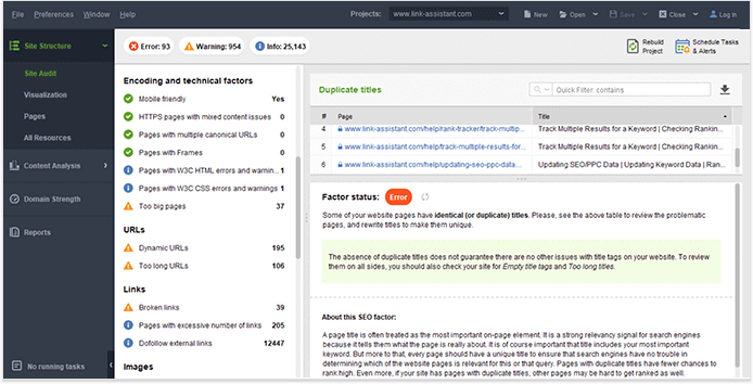 On-site SEO audit